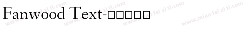Fanwood Text字体转换